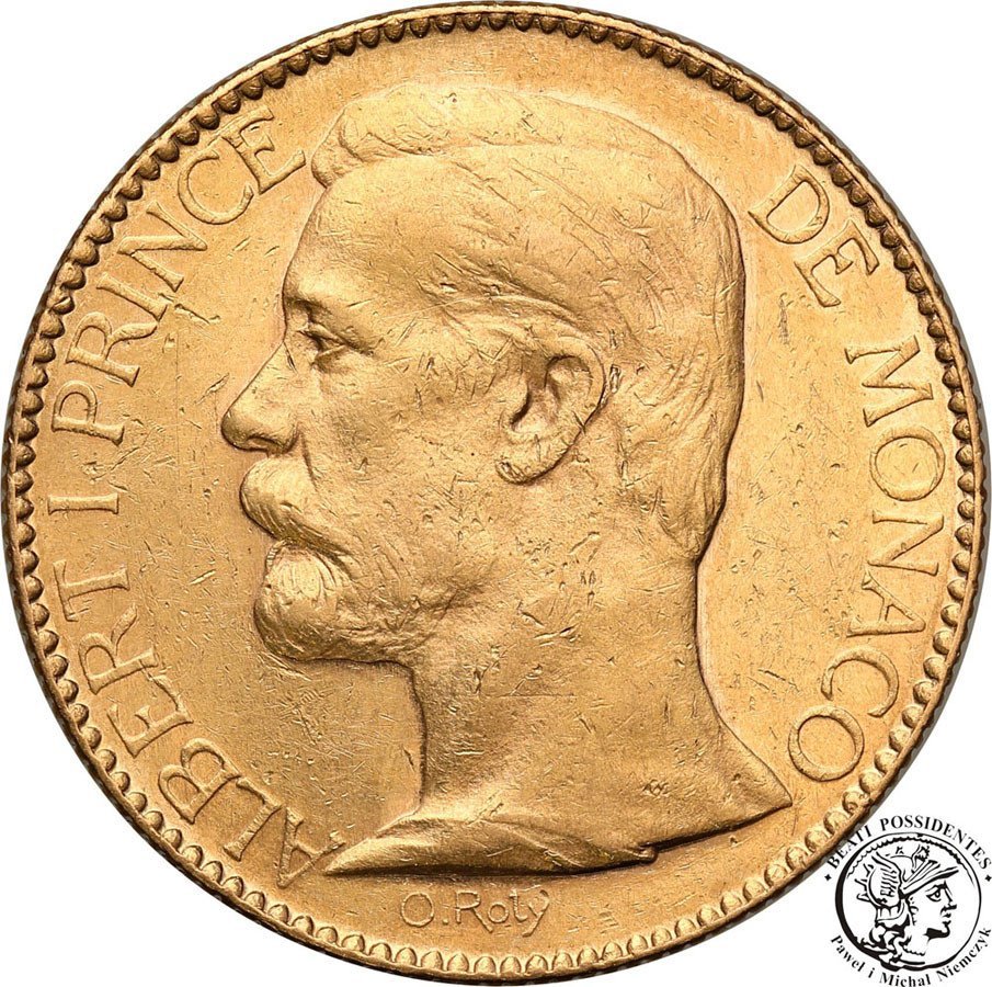 Monako 100 franków 1891 A Albert I st. 2+